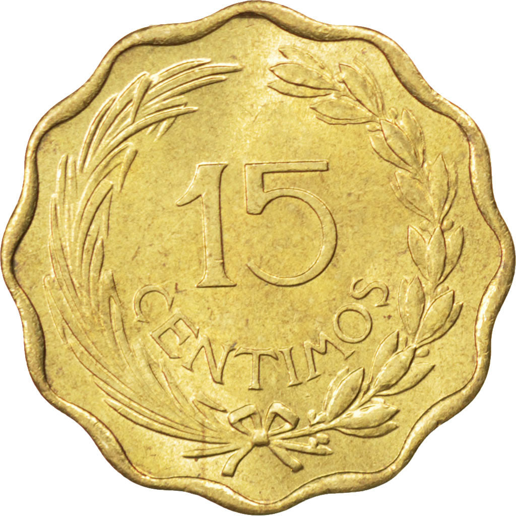 PARAGUAY, 15 Centimos, 1953, KM #26, MS(63), Aluminum-Bronze, 21, 3.87