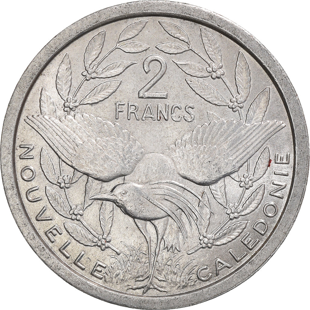 Coin, New Caledonia, 2 Francs, 1949, Paris, AU(55-58), Aluminum, KM:3