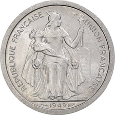 Monnaie, Nouvelle-Calédonie, 2 Francs, 1949, Paris, TTB+, Aluminium, KM:3