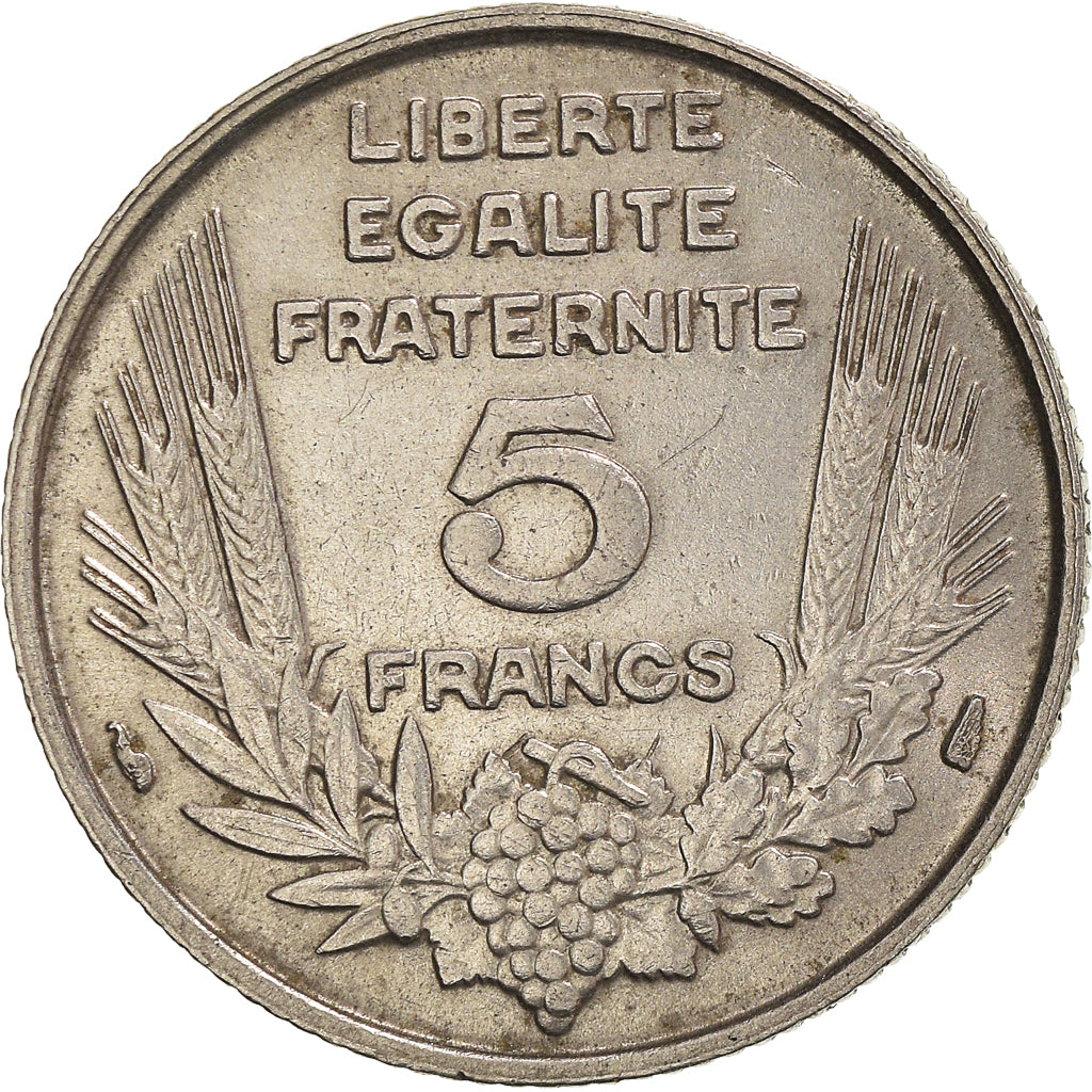 Coin, France, Bazor, 5 Francs, 1933, Paris, EF(40-45), Nickel, KM:887