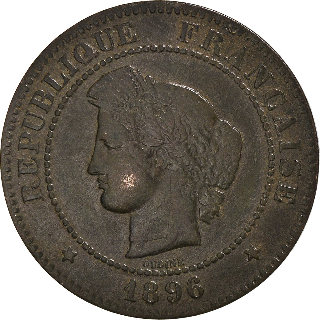 Coin, France, Cérès, 5 Centimes, 1896, Paris, EF(40-45), Bronze, KM:821.1