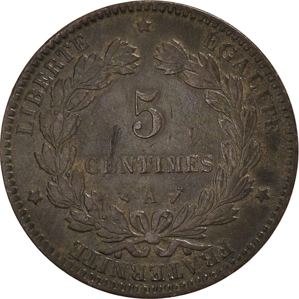 Coin, France, Cérès, 5 Centimes, 1896, Paris, EF(40-45), Bronze, KM:821.1