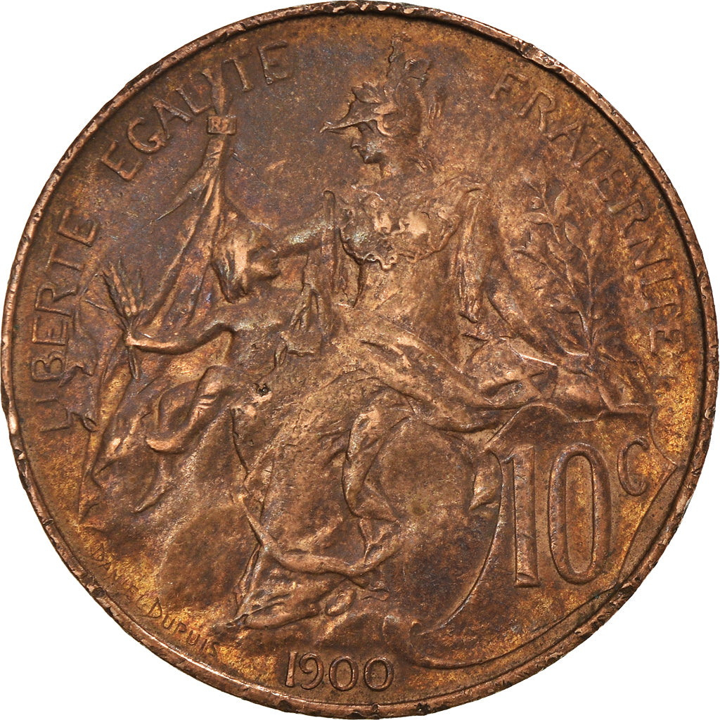 Monnaie, France, Dupuis, 10 Centimes, 1900, Paris, TTB, Bronze, Gadoury:277