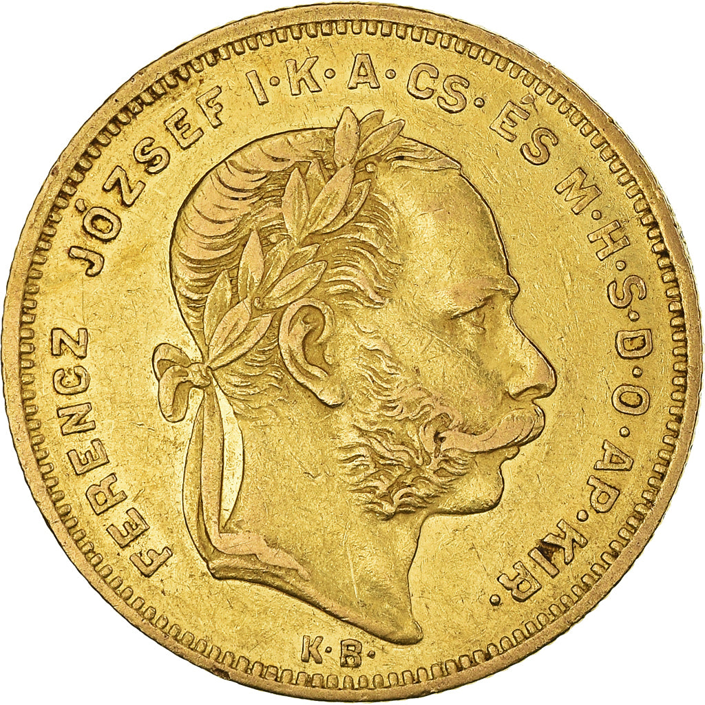 Monnaie, Autriche, Franz Joseph I, 8 Florins-20 Francs, 1875, TTB+, Or, KM:2269