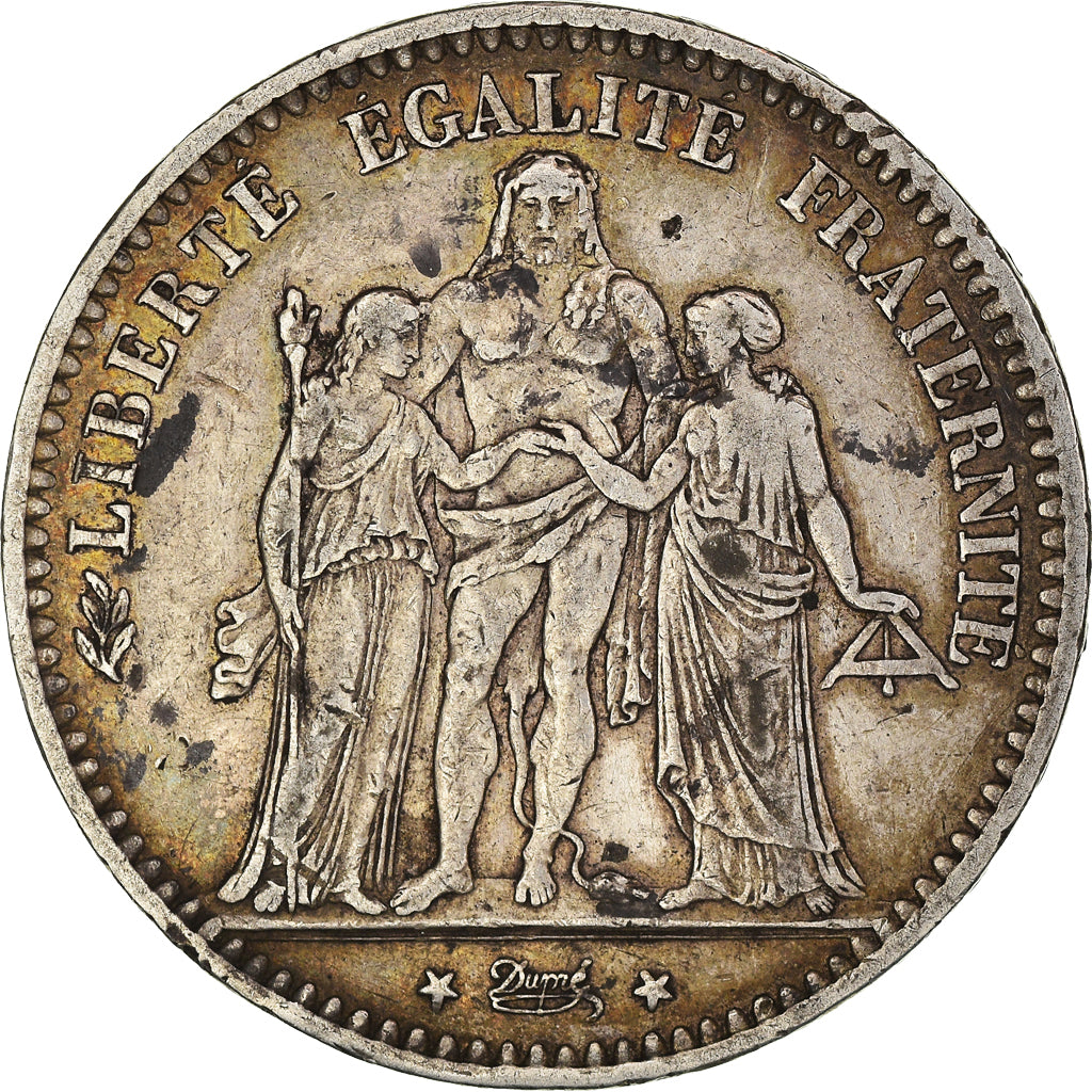 Coin, France, Hercule, 5 Francs, 1876, Paris, EF(40-45), Silver, KM:820.1