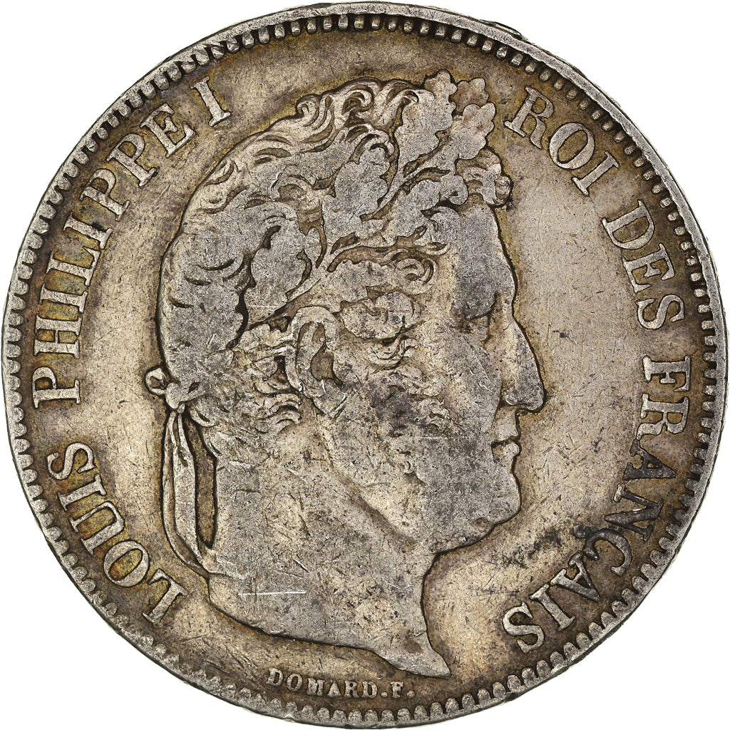 Coin, France, Louis-Philippe, 5 Francs, 1833, Paris, VF(20-25), Silver
