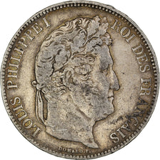 Coin, France, Louis-Philippe, 5 Francs, 1833, Paris, VF(20-25), Silver