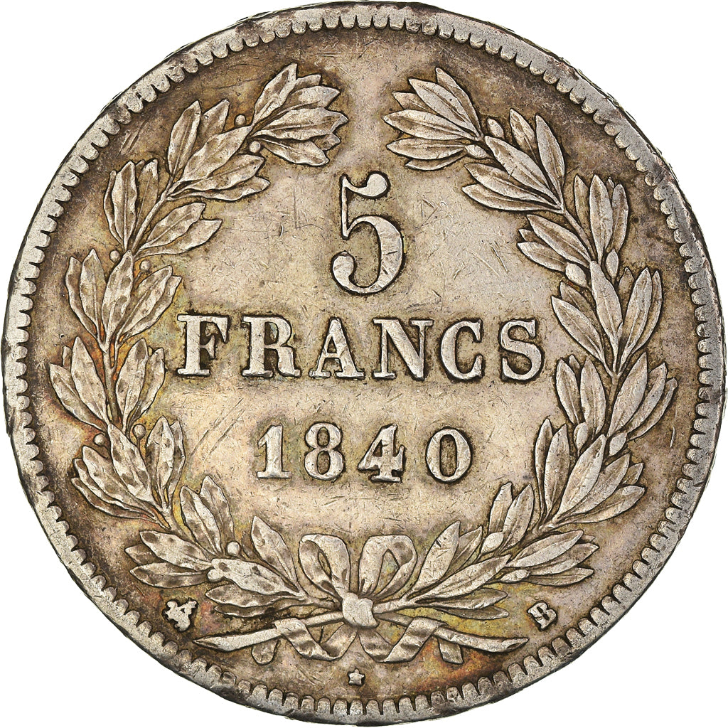Monnaie, France, Louis-Philippe, 5 Francs, 1840, Rouen, TTB, Argent
