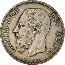 Coin, Belgium, Leopold II, 5 Francs, 5 Frank, 1870, EF(40-45), Silver, KM:24