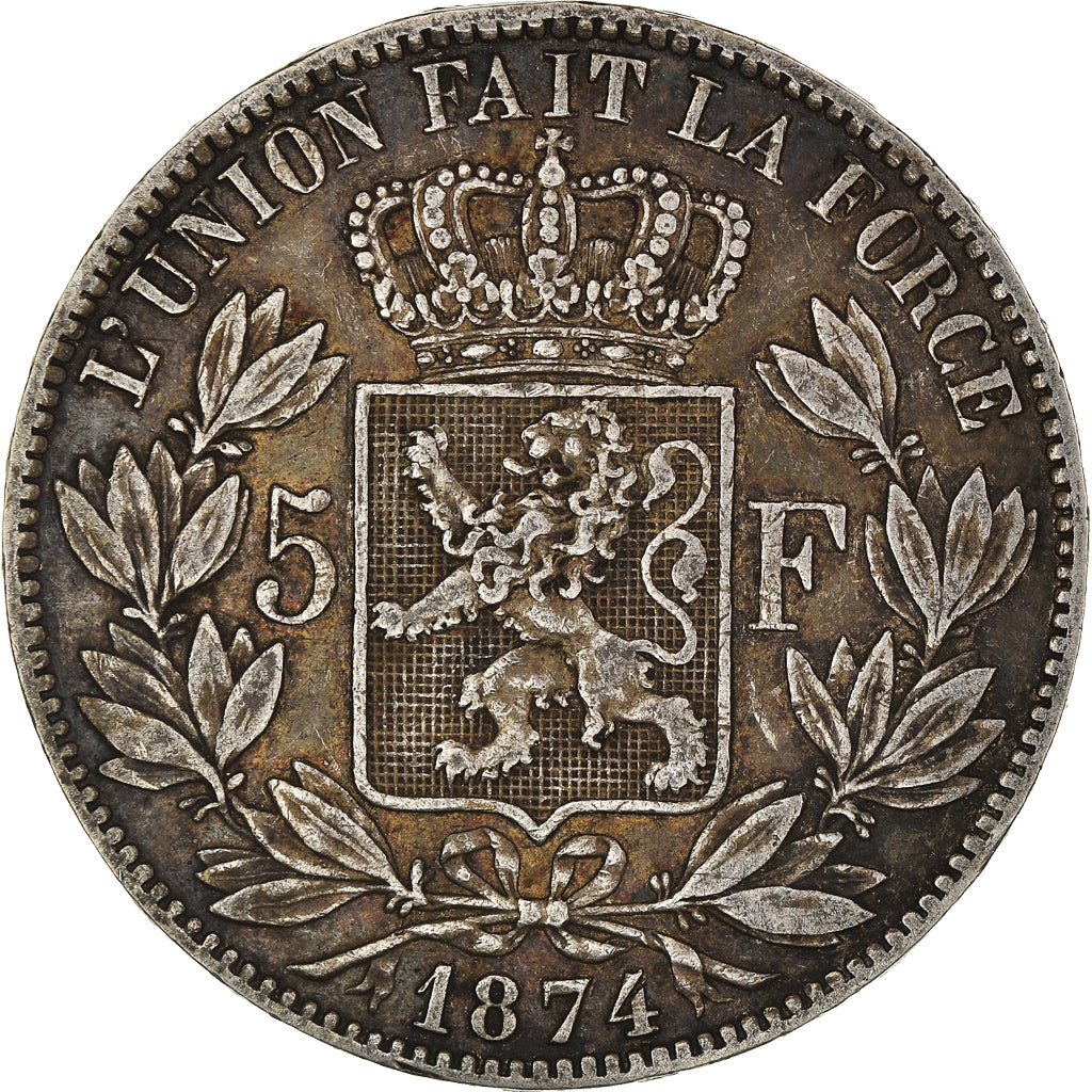 Monnaie, Belgique, Leopold II, 5 Francs, 5 Frank, 1874, TTB, Argent, KM:24