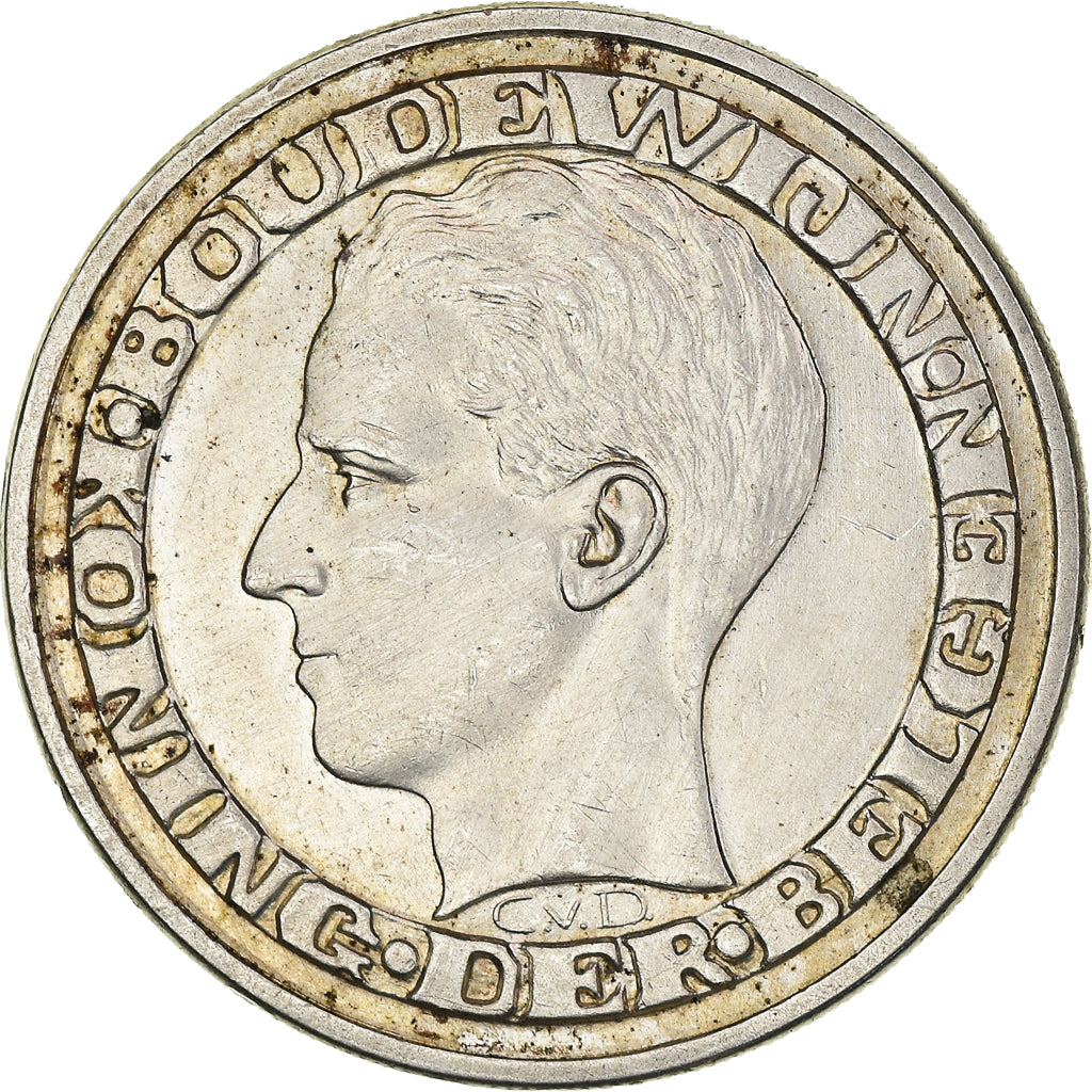 Coin, Belgium, Baudouin I, 50 Francs, 50 Frank, 1958, EF(40-45), Silver