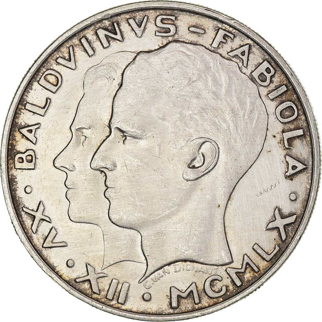 Monnaie, Belgique, Baudouin I, 50 Francs, 50 Frank, 1960, TTB+, Argent, KM:152.1