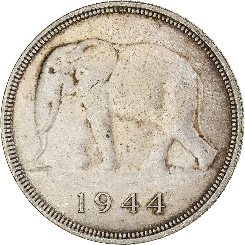 Monnaie, Congo belge, Leopold III, 50 Francs, 1944, TB+, Argent, KM:27