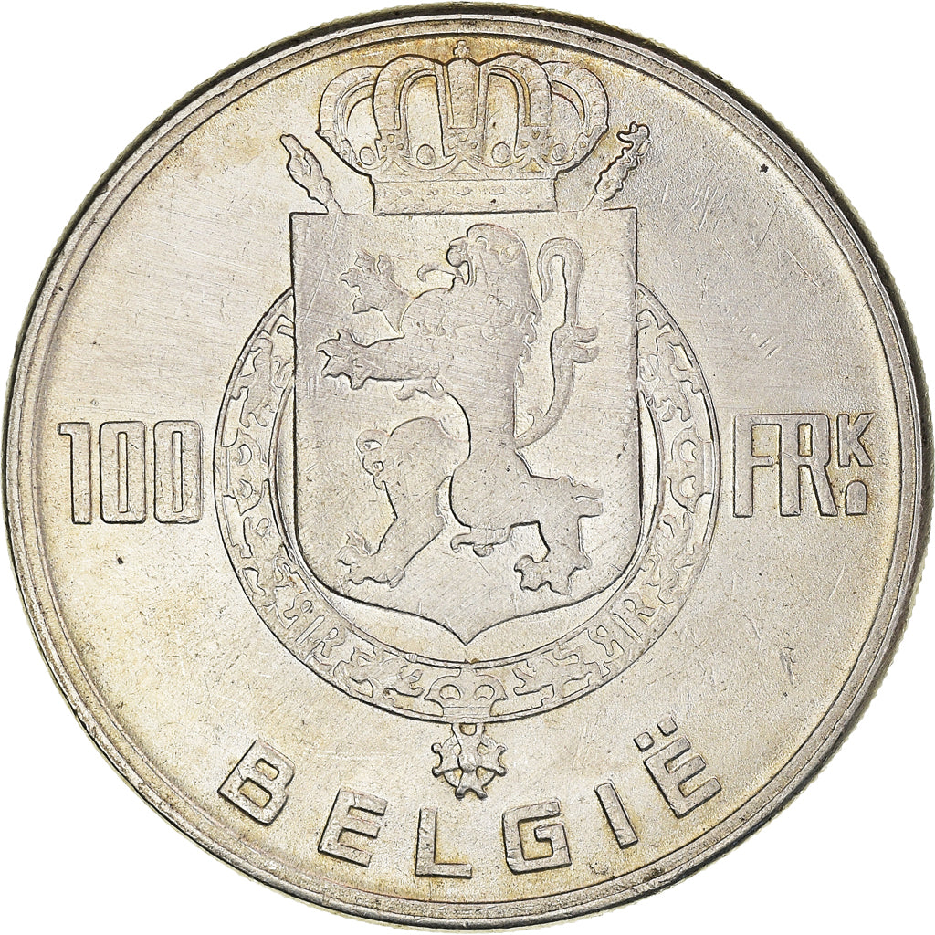 Coin, Belgium, Régence Prince Charles, 100 Francs, 100 Frank, 1949, EF(40-45)