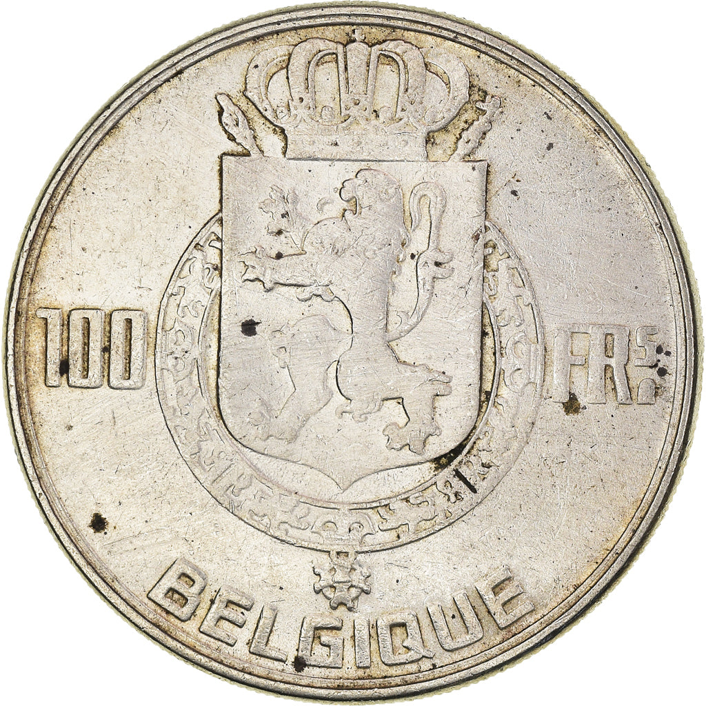 Moneta, Belgio, Régence Prince Charles, 100 Francs, 100 Frank, 1950, BB