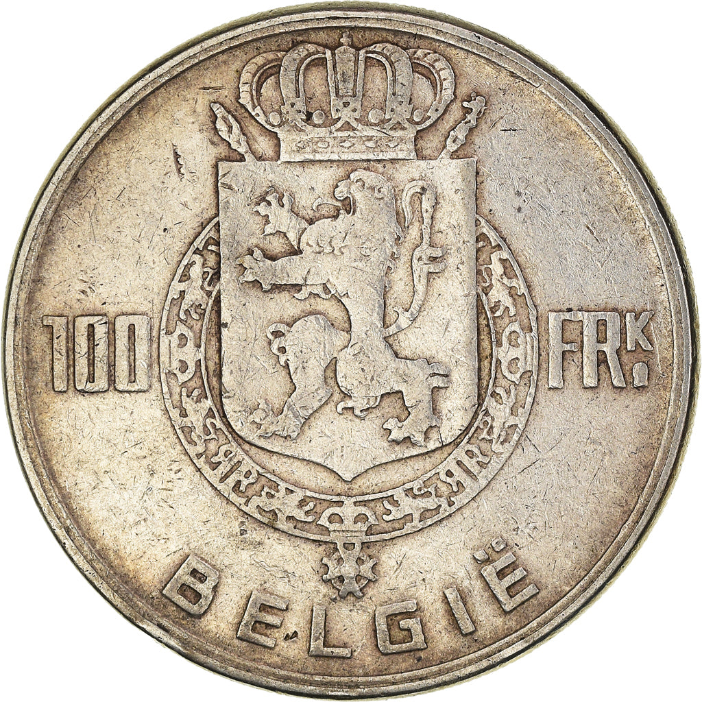 Coin, Belgium, Régence Prince Charles, 100 Francs, 100 Frank, 1951, VF(30-35)