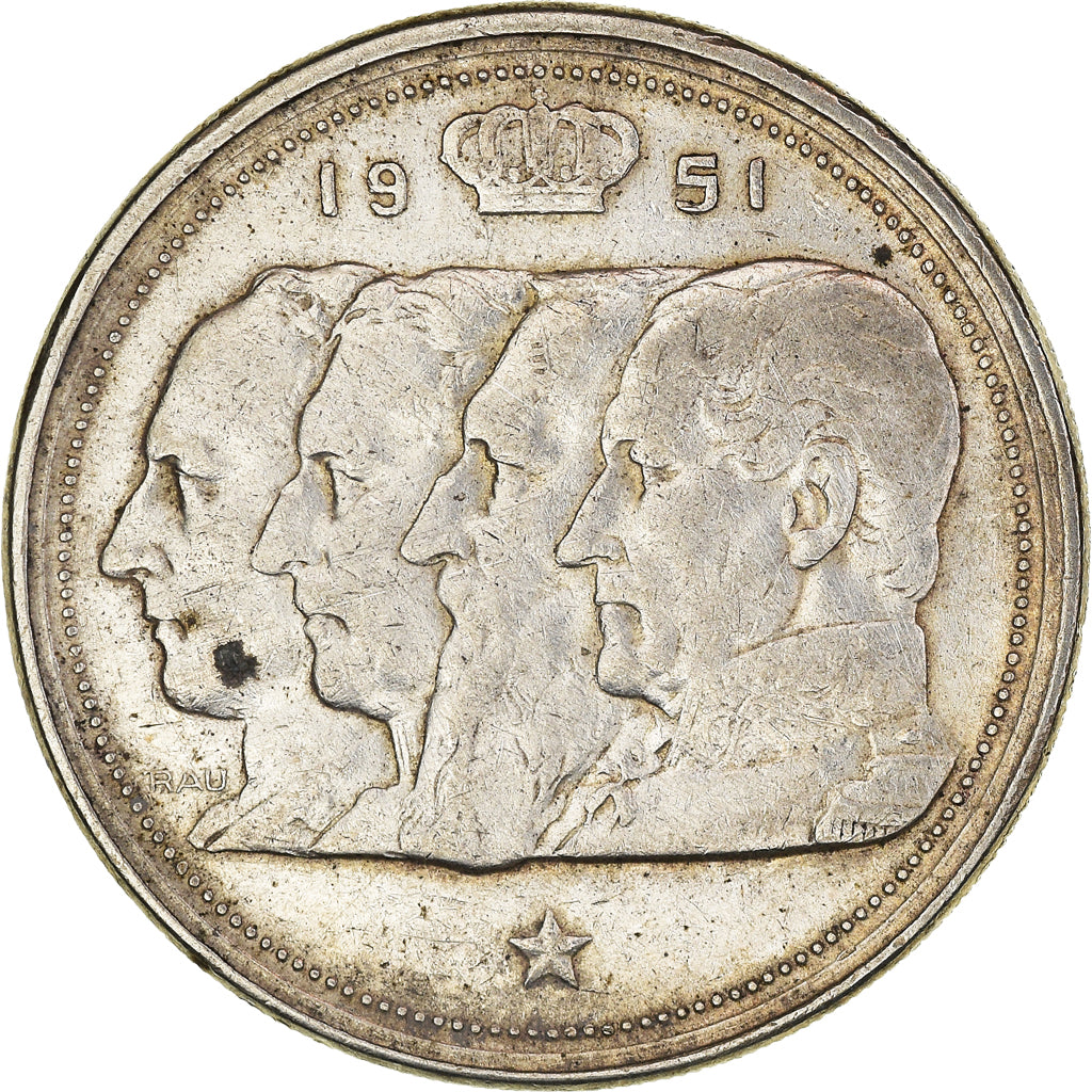 Coin, Belgium, Régence Prince Charles, 100 Francs, 100 Frank, 1951, EF(40-45)