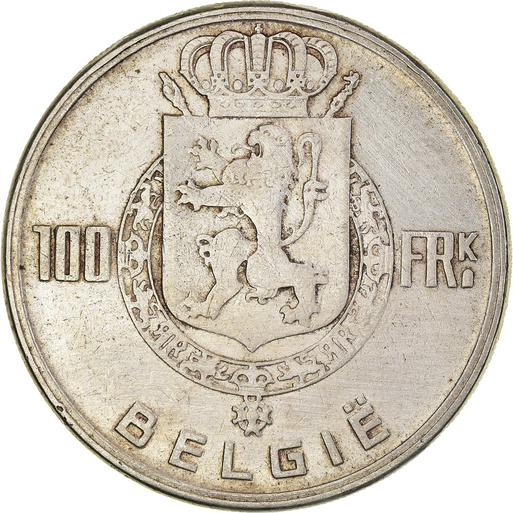 Coin, Belgium, Régence Prince Charles, 100 Francs, 100 Frank, 1951, EF(40-45)