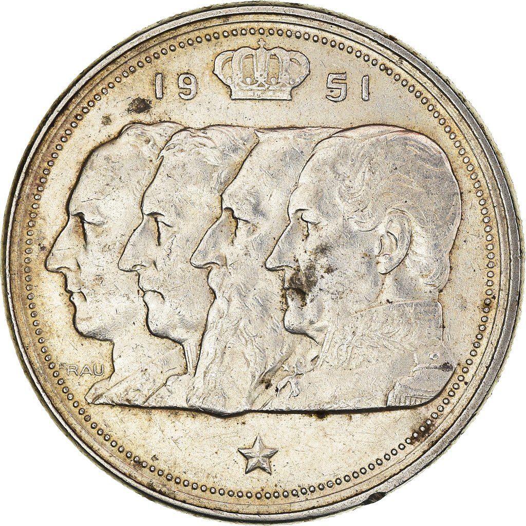 Coin, Belgium, Régence Prince Charles, 100 Francs, 100 Frank, 1951, EF(40-45)
