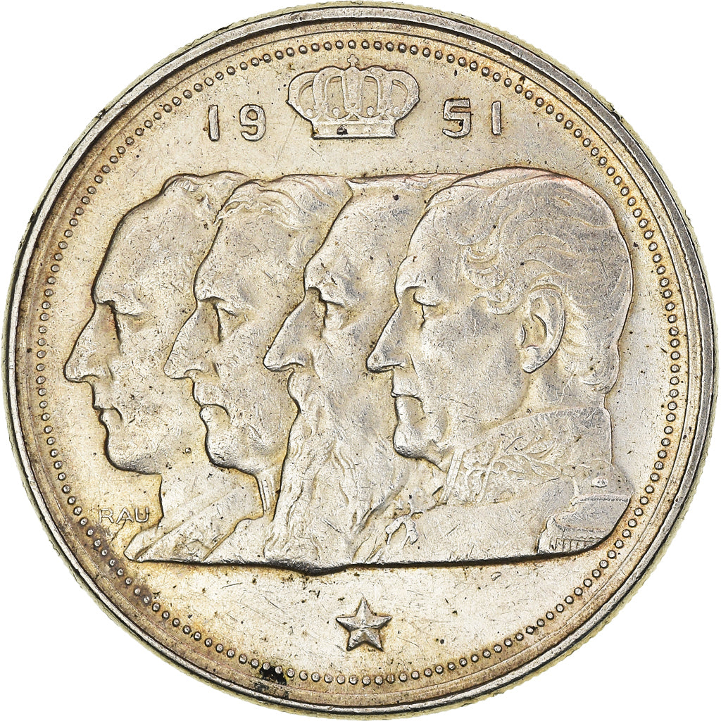 Coin, Belgium, Régence Prince Charles, 100 Francs, 100 Frank, 1951, AU(50-53)