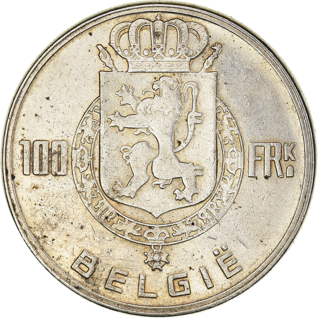 Coin, Belgium, Régence Prince Charles, 100 Francs, 100 Frank, 1951, AU(50-53)