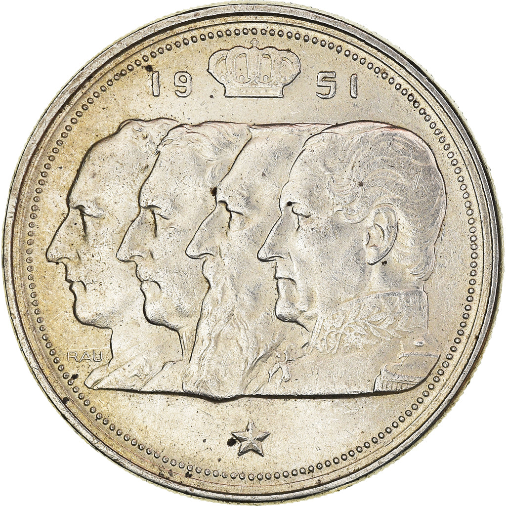 Coin, Belgium, Régence Prince Charles, 100 Francs, 100 Frank, 1951, AU(50-53)