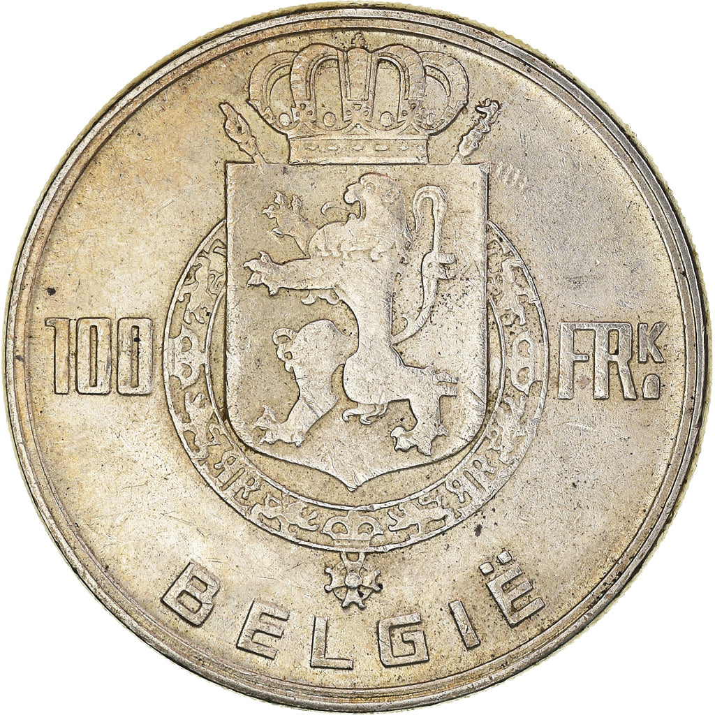 Coin, Belgium, Régence Prince Charles, 100 Francs, 100 Frank, 1951, AU(50-53)