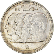 Coin, Belgium, Baudouin I, 100 Francs, 100 Frank, 1954, AU(50-53), Silver