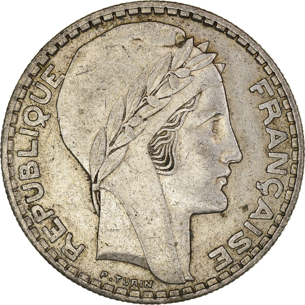 Monnaie, France, Turin, 20 Francs, 1933, Paris, Rameaux courts, TTB, Argent