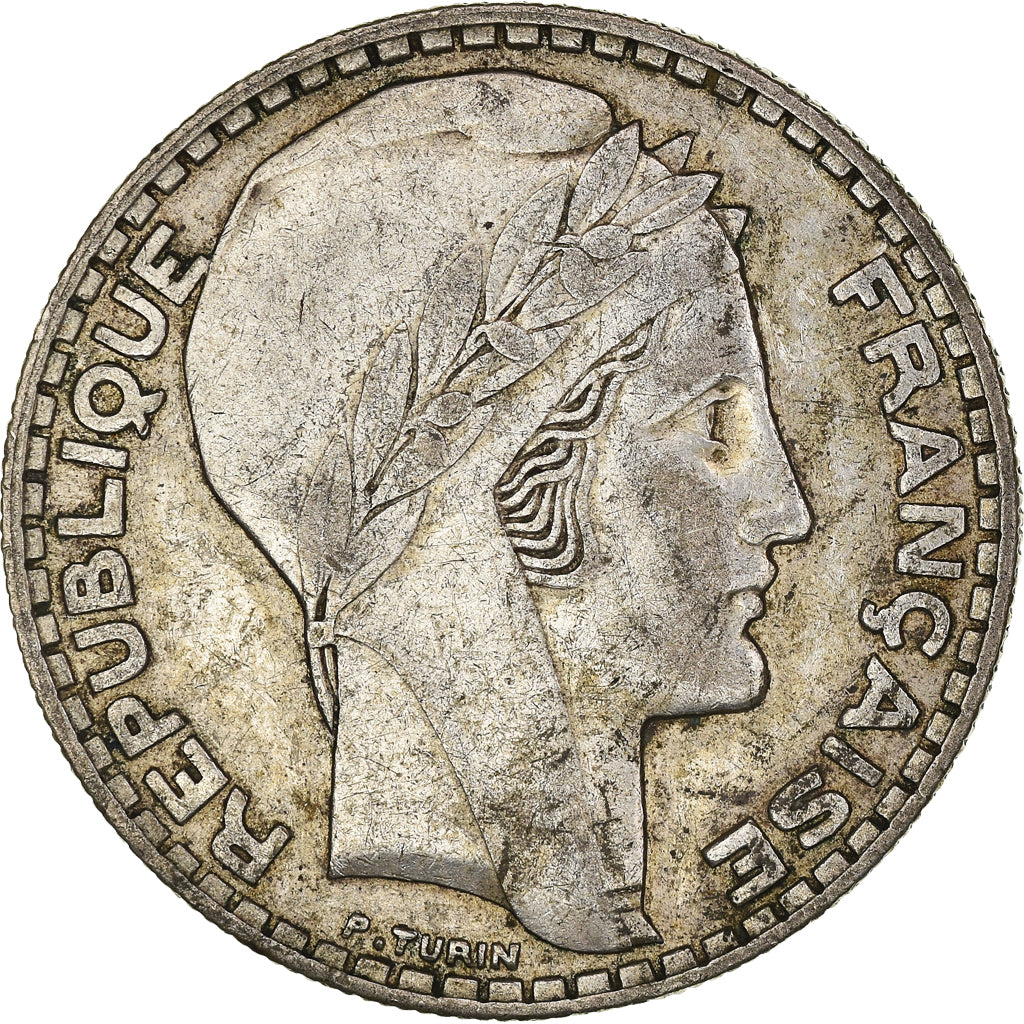 Coin, France, Turin, 20 Francs, 1933, Paris, Rameaux courts, EF(40-45), Silver