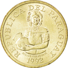 PARAGUAY, 5 Guaranies, 1992, KM #166a, MS(63), Nickel-Bronze, 16.97, 1.99