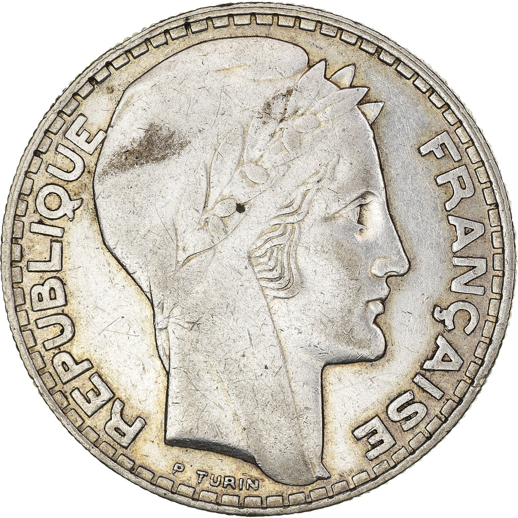 Coin, France, Turin, 20 Francs, 1933, Paris, Rameaux longs, AU(50-53), Silver