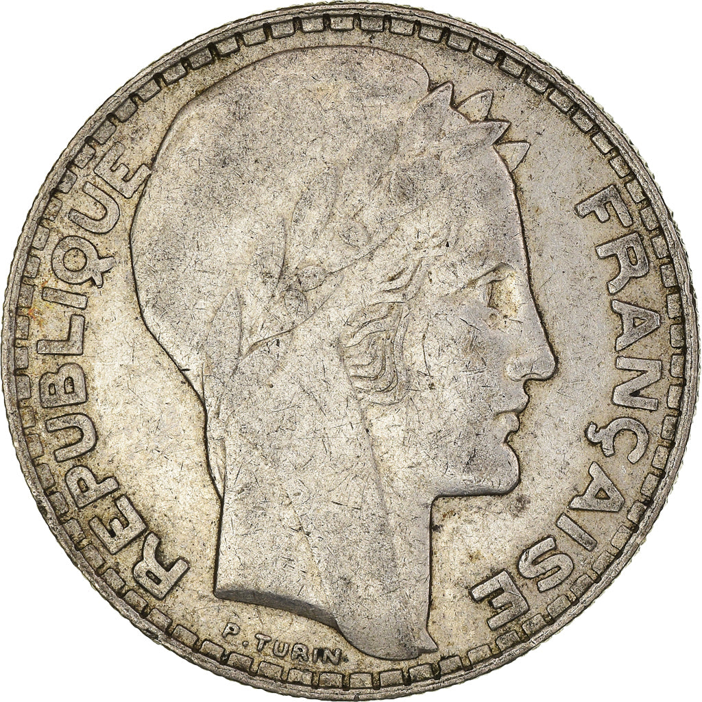 Münze, Frankreich, Turin, 20 Francs, 1933, Paris, Rameaux longs, SS, Silber