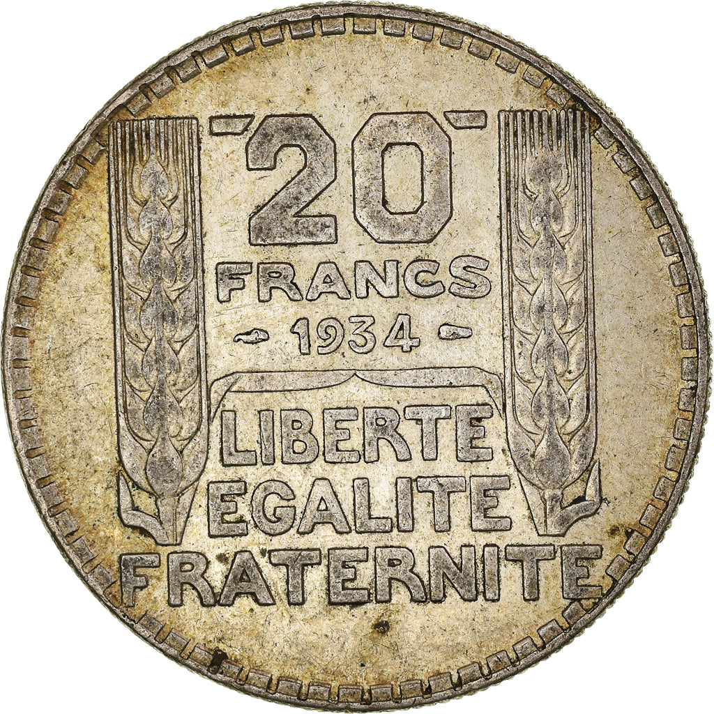 Monnaie, France, Turin, 20 Francs, 1934, Paris, TTB, Argent, Gadoury:852, KM:879