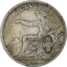 Coin, Switzerland, 2 Francs, 1860, Bern, VF(30-35), Silver, KM:10a