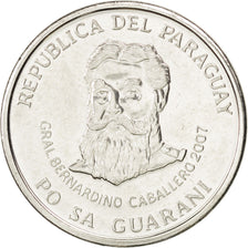 PARAGUAY, 500 Guaranies, 2007, KM #195a, MS(63), Nickel-Steel, 23, 4.59