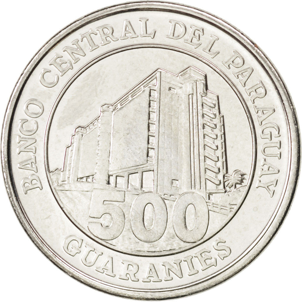 PARAGUAY, 500 Guaranies, 2007, KM #195a, MS(63), Nickel-Steel, 23, 4.59