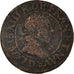 Moneta, Francja, Louis XIII, Double Tournois, Lyon, VF(20-25), Miedź, KM:61.2
