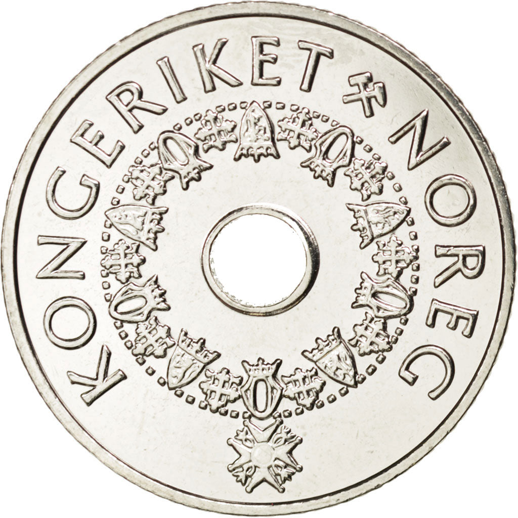 NORWAY, 5 Kroner, 2012, KM #463, MS(63), Copper-Nickel, 26, 7.80