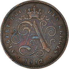 Coin, Belgium, Albert I, 2 Centimes, 1912, AU(50-53), Copper, KM:64