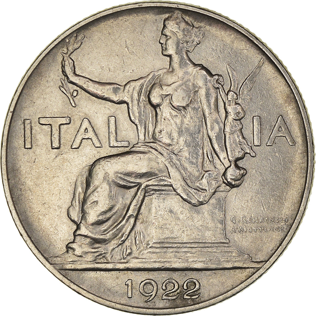 Münze, Italien, Vittorio Emanuele III, Lira, 1922, Rome, SS+, Nickel, KM:62