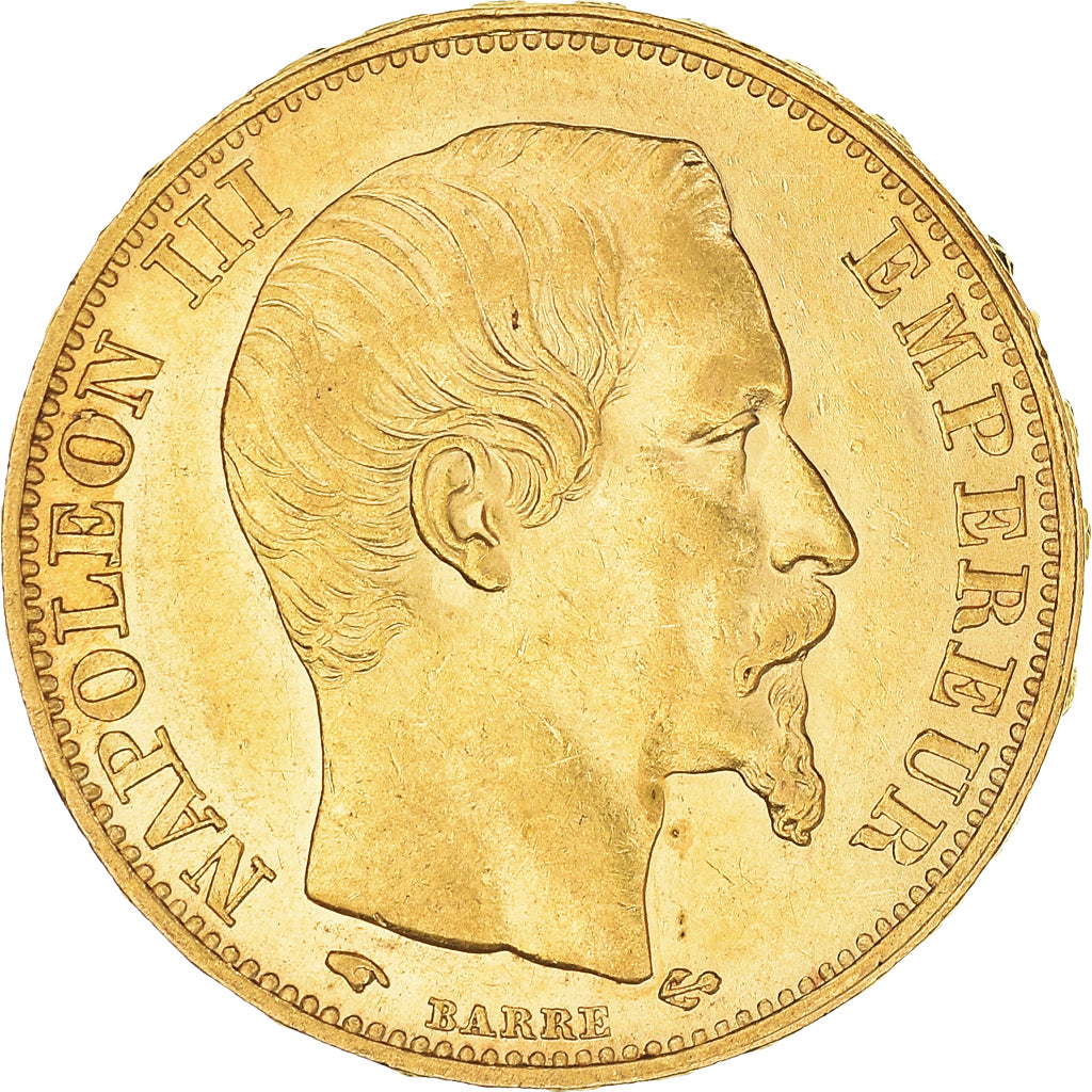 Moneda, Francia, Napoleon III, 20 Francs, 1858, Paris, EBC, Oro, Gadoury:1061