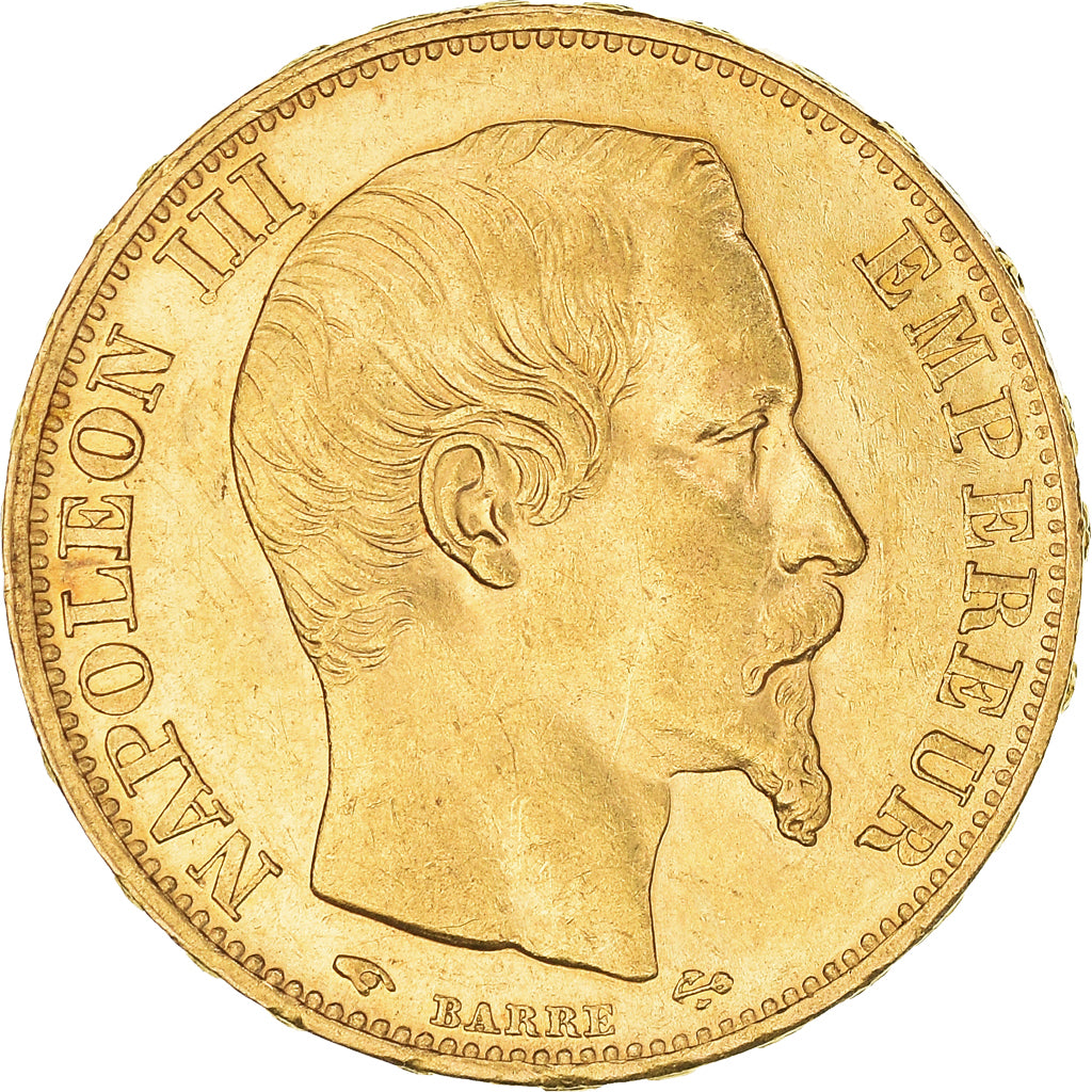 Coin, France, 20 Francs, 1858, Paris, AU(55-58), Gold, Gadoury:1061