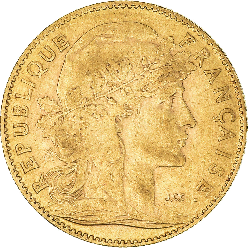 Coin, France, Marianne, 10 Francs, 1900, Paris, EF(40-45), Gold, KM:846