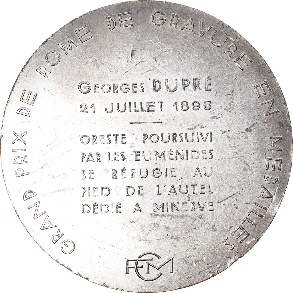 France, Medal, Gravure, Grand Prix de Rome, Oreste, Arts & Culture, 1969
