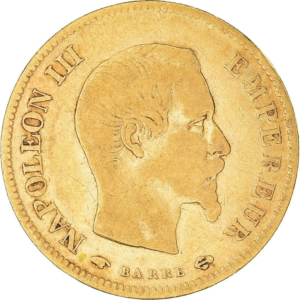 Coin, France, Napoleon III, 10 Francs, 1856, Paris, VF(30-35), Gold, KM:784.3