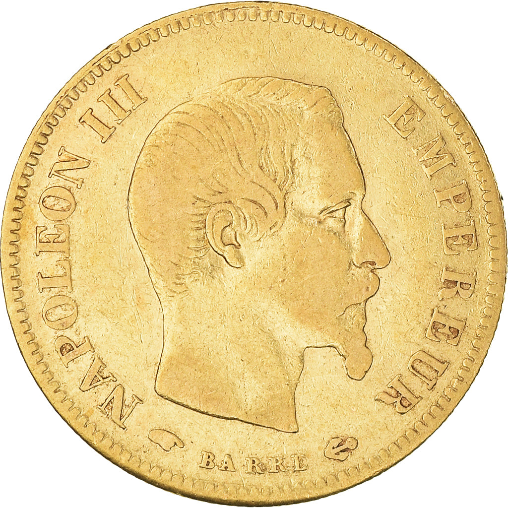 Coin, France, Napoleon III, 10 Francs, 1857, Paris, VF(30-35), Gold, KM:784.3
