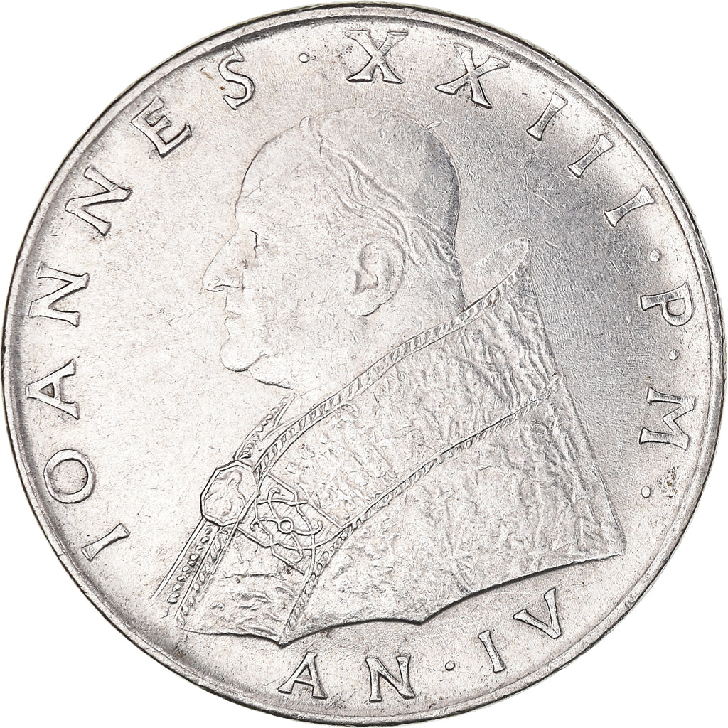 Moeda, CIDADE DO VATICANO, John XXIII, 100 Lire, 1962, AU(50-53), Aço