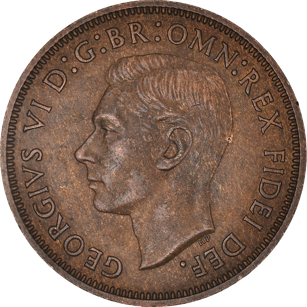 Coin, Great Britain, George VI, 1/2 Penny, 1950, AU(50-53), Bronze, KM:868