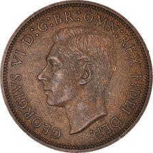 Coin, Great Britain, George VI, 1/2 Penny, 1950, AU(50-53), Bronze, KM:868